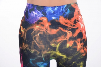  colored smoke pattern leggings