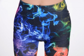  colored smoke pattern leggings