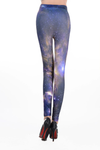  the Star sky pattern deep blue leggings