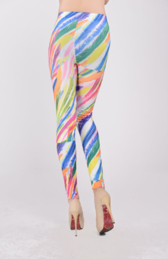  rainbow pattern printing leggings