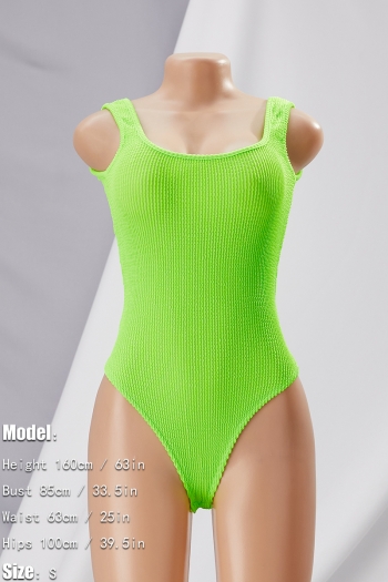 Summer new stylish three colors backless solid color ribbed knit stretch slim sleeveless sexy bodysuit