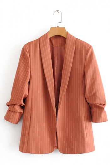 spring & autumn new 5 colors inelastic shirring long sleeves pocket loose high quality stylish blazer