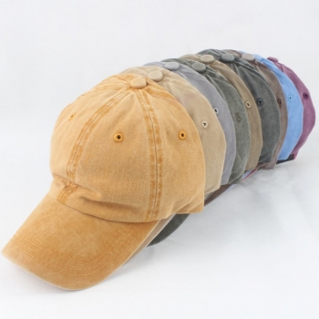 1 pc nine color washed retro simple cotton outdoor all-match sunshade adjustable baseball cap 56-58cm