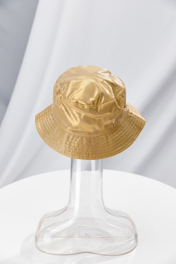 One pc summer new fashion laser shining 5 colors double sided sun protection outdoor bucket hat 56-58cm