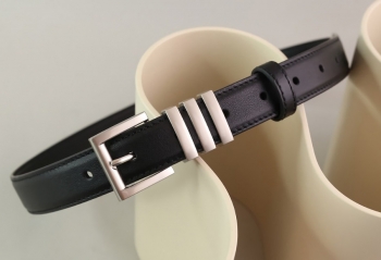 top layer cowhide square buckle classic belt (length:100cm,width:2.4cm)