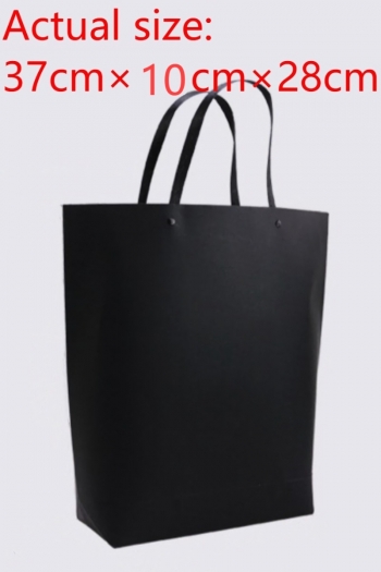 fifty pcs new simple thickened material black kraft paper boat shape gift bag(size:37cm×10cm×28cm)