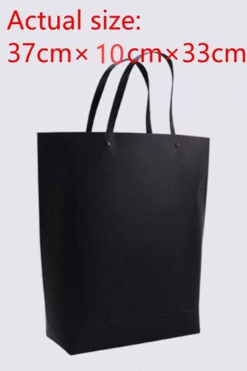 fifty pcs new simple thickened material black kraft paper boat shape gift bag(size:37cm×10cm×33cm)