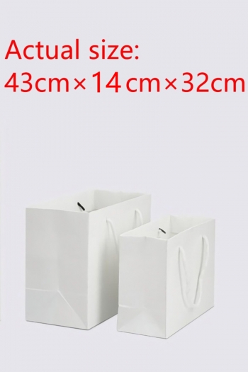 fifty pcs new simple horizontal version art post paperboard gift handbag(size:43cm×14cm×32cm)