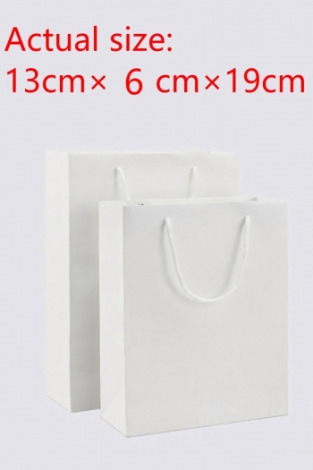 fifty pcs new simple vertical version art post paperboard gift handbag(size:13cm×6cm×19cm)