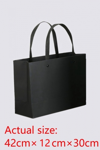 fifty pcs new simple horizontal version black cardboard gift handbag(size:42cm×12cm×30cm)