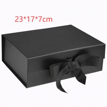 1 pc bow souvenir oversized folding flip gift box(23*17*7cm)