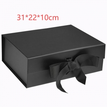 1 pc bow souvenir oversized folding flip gift box(31*22*10cm)