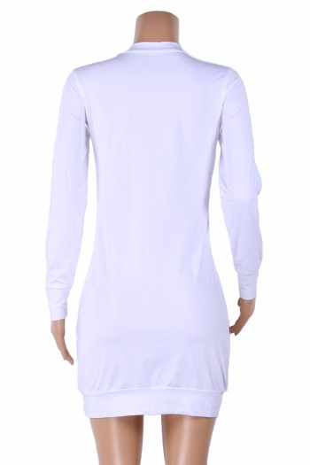 Autumn NEW White Long-Sleeves Casual Dress
