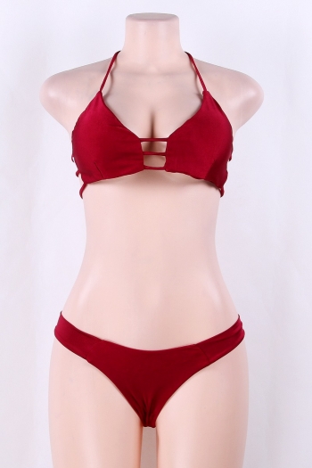Red Padded Bandage Fashion Bikini