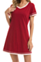 plus size cozy night dress_Pink_Rose Red
