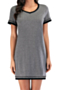plus size cozy night dress_Pink_Rose Red_Purple_Gray_Green_Dark Blue_Black_Dark Gray