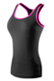 plus size new stylish summer black spliced other color stretch fit sport vest_Red