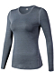 plus size seven colors solid color stretch fit round neck sport top_Black_White_Blue_Gray