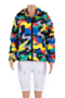 plus size winter 4 colors zip-up inelastic camo batch printing casual jacket_Purple_Orange_Yellow