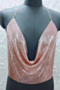 summer new stylish sequin no lining deep v-neck backless sexy top_Black_Gold_Silver_Rose gold