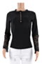autumn new two colors lace spliced stretch stylish tops_Khaki _Black