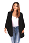 six colors solid color new stylish pocket simple bat sleeves knitting cardigan_Black