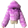 plus size 11 color winter solid color zip-up hooded casual artificial fur jacket_Black_White_Blue_Pink_Gray_Red_Magenta_Sky Blue_Purple