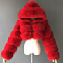plus size 11 color winter solid color zip-up hooded casual artificial fur jacket_Black_White_Blue_Pink_Gray_Red