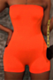 new solid color stretch tube top sport sexy tight playsuit_Magenta_White_Black_Orange