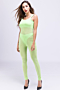 new sexy stretch mesh perspective solid color sling jumpsuit with tube top short leggings 3pc sets_Green