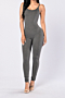 11 colors solid color sling stretch slim jumpsuit_White_Orange_Pink_Black_Dark Green_Khaki _Magenta_Gray_Dark Gray