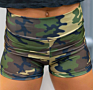 new stylish slim camouflage stretch shorts_Dark Green