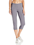 new plus size solid color slim yoga pants capri pants_Black_Gray