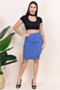 new stylish five colors plus size slim stretch hole denim skirt(new add colors)_Black_Sky Blue