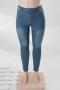 plus size new stylish five colors high waist slight stretch tight simple pocket jeans (new add colors and size)_White_Black_Dark Blue_Blue