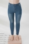 plus size new stylish three colors high waist slight stretch tight simple pocket jeans_Sky Blue_Blue