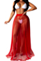 new plus size see through mesh sexy beach skirt_Black_White_Green_Red