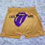 new five colors plus size tongue and letters print stretch stylish sports shorts_Blue_Green_Red_Yellow