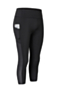 plus size new solid color stretch fit slim pocket yoga sport leggings_Black