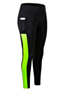 plus size contrast color high elastic fit slim pocket comfortable yoga sport leggings_Black_White_Blue_Green