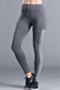 plus size contrast color high elastic fit slim pocket comfortable yoga sport leggings_Black_White_Blue_Green_Gray