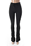 plus size new stylish solid color three colors pleated stretch fit slim casual sports pants (with split, no pocket) (new add colors)_Black