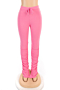 plus size new stylish solid color three colors pleated stretch fit slim casual sports pants (with split, no pocket) (new add colors)_Black_White_Pink
