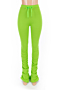 plus size new stylish solid color three colors pleated stretch fit slim casual sports pants (with split, no pocket) (new add colors)_Black_White_Pink_Yellow_Gray_Green