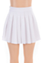 plus size new stylish solid color back zip-up short slim pleated skirt_White