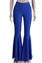 plus size 6 colors solid color new stylish stretch slim flare pants_Black_Light Green_Red_Blue