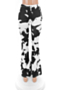 plus size tie-dye batch printing 6 colors autumn stretch loose casual flare pants_White
