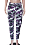 new stylish 7 colors autumn camo batch printing pockets micro elastic pants (with belt)_Purple