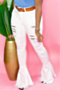 new style 3 colors fashion solid color zip-up holes tight flare jeans_Black_White