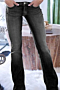 plus size new stylish three colors pocket high stretch high waist bell jeans_Gray